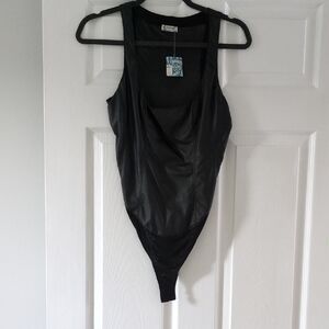 Free People Sleek Black Women's Bodysuit
